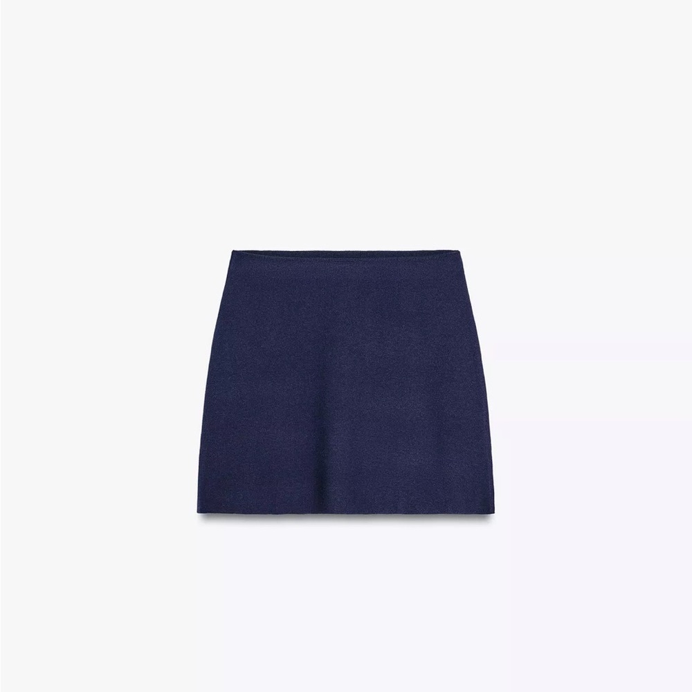 Zara Navy Mini Skirt - Straight Cut